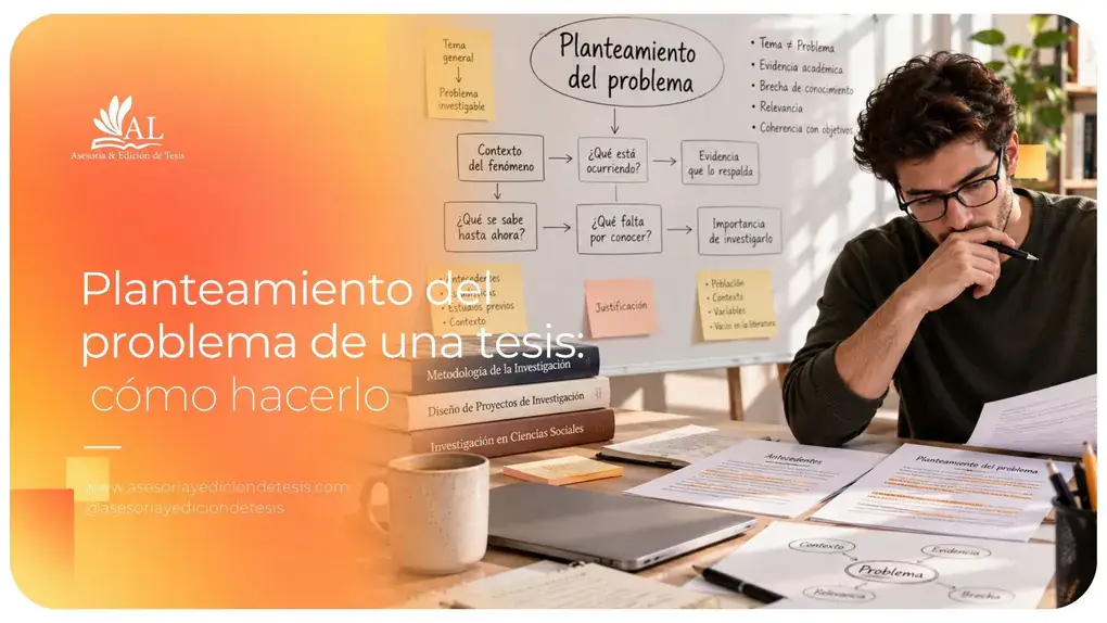 Guía del planteamiento del problema de una tesis con un esquema de preguntas